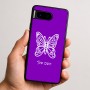 כיסוי בעיצוב אישי עם השם שלך לדגם - Google Pixel 9 5G בעיצוב פרפר