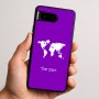 כיסוי בעיצוב אישי עם השם שלך לדגם - Google Pixel 9 5G בעיצוב מפת העולם