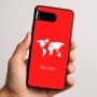כיסוי בעיצוב אישי עם השם שלך לדגם - Google Pixel 9 5G בעיצוב מפת העולם