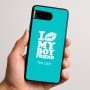 כיסוי בעיצוב אישי עם השם שלך לדגם - Google Pixel 9 5G בעיצוב נשקי את חבר שלי
