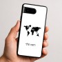 כיסוי בעיצוב אישי עם השם שלך לדגם - Google Pixel 9 5G בעיצוב מפת העולם