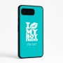 כיסוי בעיצוב אישי עם השם שלך לדגם - Google Pixel 9 Pro 5G בעיצוב נשקי את חבר שלי