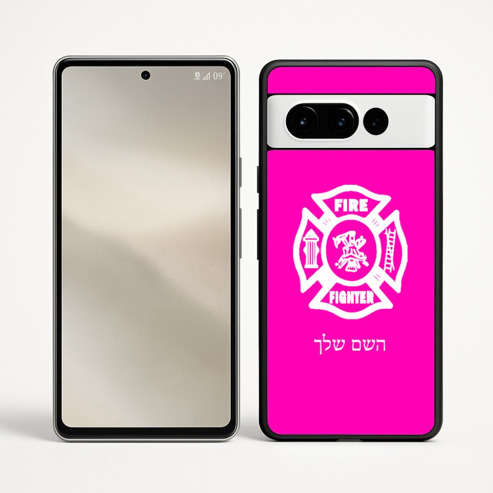 כיסוי בעיצוב אישי עם השם שלך לדגם - Google Pixel 9 Pro 5G בעיצוב כבאי - תגית
