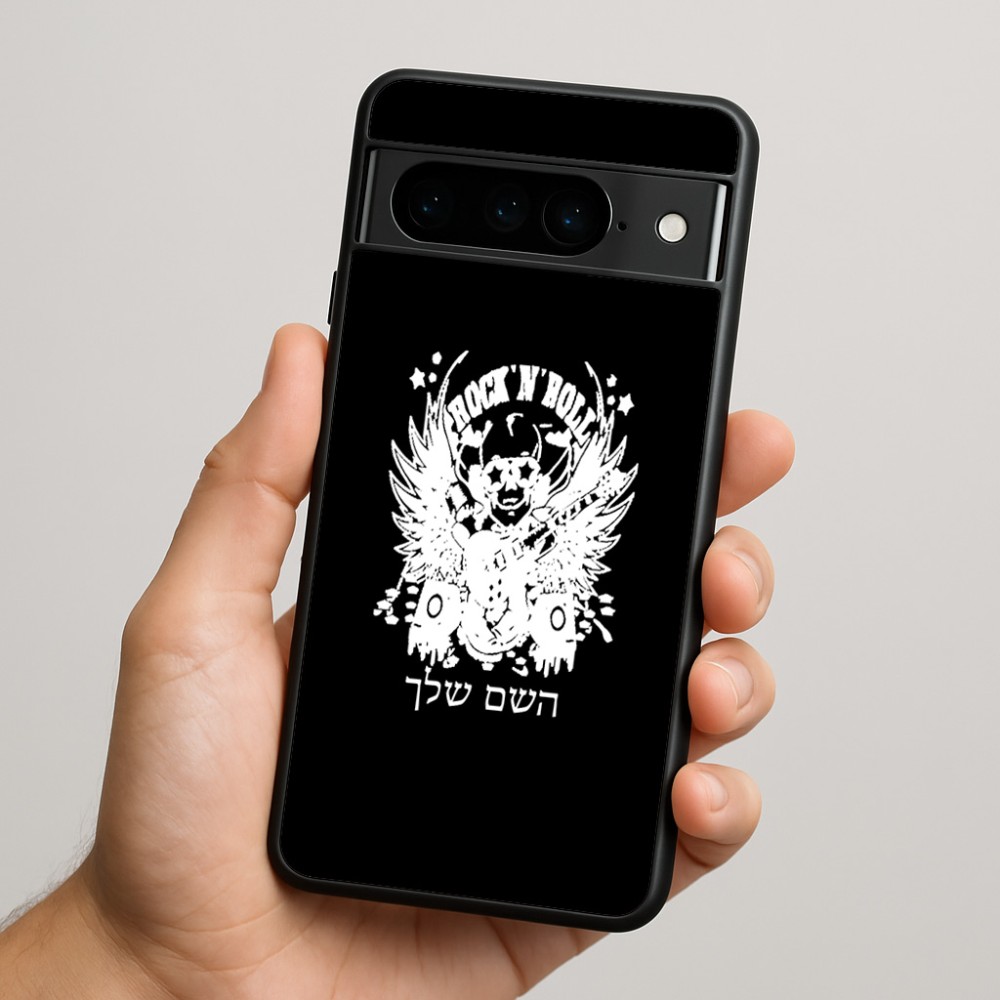 כיסוי בעיצוב אישי עם השם שלך לדגם - Google Pixel 9 Pro 5G בעיצוב רוקנרול