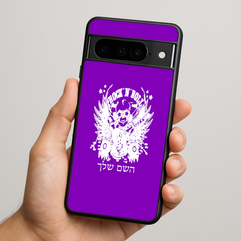 כיסוי בעיצוב אישי עם השם שלך לדגם - Google Pixel 9 Pro 5G בעיצוב רוקנרול