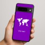 כיסוי בעיצוב אישי עם השם שלך לדגם - Google Pixel 9 Pro 5G בעיצוב מפת העולם