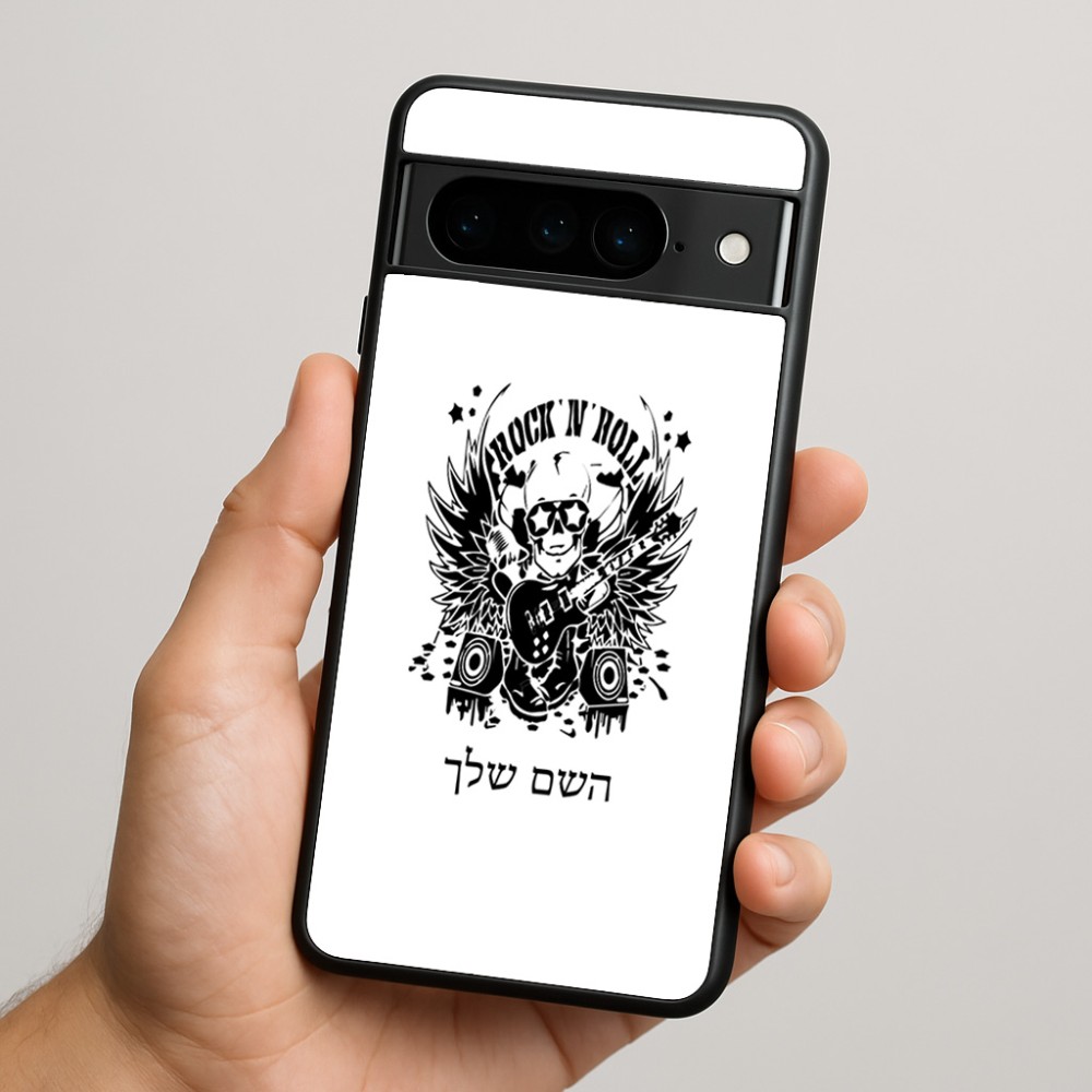 כיסוי בעיצוב אישי עם השם שלך לדגם - Google Pixel 9 Pro 5G בעיצוב רוקנרול