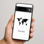 כיסוי בעיצוב אישי עם השם שלך לדגם - Google Pixel 9 Pro 5G בעיצוב מפת העולם
