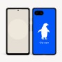כיסוי בעיצוב אישי עם השם שלך לדגם - Google Pixel 9a 5G בעיצוב פינגווין