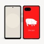 כיסוי בעיצוב אישי עם השם שלך לדגם - Google Pixel 9a 5G בעיצוב חזיר