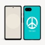 כיסוי בעיצוב אישי עם השם שלך לדגם - Google Pixel 9a 5G בעיצוב סמל השלום