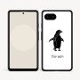 כיסוי בעיצוב אישי עם השם שלך לדגם - Google Pixel 9a 5G בעיצוב פינגווין