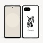 כיסוי בעיצוב אישי עם השם שלך לדגם - Google Pixel 9a 5G בעיצוב ארנב מחזיק גזר