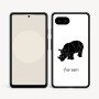 כיסוי בעיצוב אישי עם השם שלך לדגם - Google Pixel 9a 5G בעיצוב קרנף