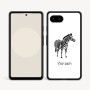 כיסוי בעיצוב אישי עם השם שלך לדגם - Google Pixel 9a 5G בעיצוב זברה