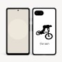 כיסוי בעיצוב אישי עם השם שלך לדגם - Google Pixel 9a 5G בעיצוב רוכב אופניים