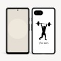כיסוי בעיצוב אישי עם השם שלך לדגם - Google Pixel 9a 5G בעיצוב הרמת משקולות