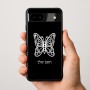 כיסוי בעיצוב אישי עם השם שלך לדגם - Google Pixel 9a 5G בעיצוב פרפר