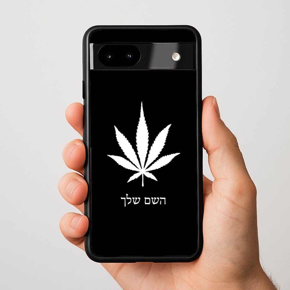 כיסוי בעיצוב אישי עם השם שלך לדגם - Google Pixel 9a 5G בעיצוב עלה מריחואנה - גראס