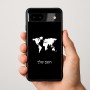 כיסוי בעיצוב אישי עם השם שלך לדגם - Google Pixel 9a 5G בעיצוב מפת העולם