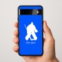 כיסוי בעיצוב אישי עם השם שלך לדגם - Google Pixel 9a 5G בעיצוב הוקי שוערים