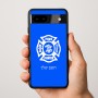 כיסוי בעיצוב אישי עם השם שלך לדגם - Google Pixel 9a 5G בעיצוב כבאי - תגית