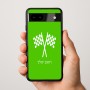 כיסוי בעיצוב אישי עם השם שלך לדגם - Google Pixel 9a 5G בעיצוב דגל המירוץ
