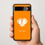 כיסוי בעיצוב אישי עם השם שלך לדגם - Google Pixel 9a 5G בעיצוב ראש פיל