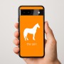 כיסוי בעיצוב אישי עם השם שלך לדגם - Google Pixel 9a 5G בעיצוב סוס