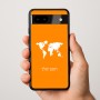כיסוי בעיצוב אישי עם השם שלך לדגם - Google Pixel 9a 5G בעיצוב מפת העולם