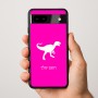כיסוי בעיצוב אישי עם השם שלך לדגם - Google Pixel 9a 5G בעיצוב דינוזאור