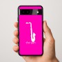 כיסוי בעיצוב אישי עם השם שלך לדגם - Google Pixel 9a 5G בעיצוב סקסופון