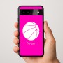 כיסוי בעיצוב אישי עם השם שלך לדגם - Google Pixel 9a 5G בעיצוב כדורסל