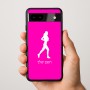 כיסוי בעיצוב אישי עם השם שלך לדגם - Google Pixel 9a 5G בעיצוב רץ רץ אישה