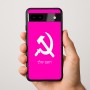 כיסוי בעיצוב אישי עם השם שלך לדגם - Google Pixel 9a 5G בעיצוב פטיש ומגל
