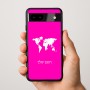 כיסוי בעיצוב אישי עם השם שלך לדגם - Google Pixel 9a 5G בעיצוב מפת העולם