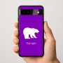 כיסוי בעיצוב אישי עם השם שלך לדגם - Google Pixel 9a 5G בעיצוב דוב