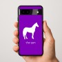כיסוי בעיצוב אישי עם השם שלך לדגם - Google Pixel 9a 5G בעיצוב סוס