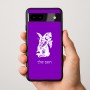 כיסוי בעיצוב אישי עם השם שלך לדגם - Google Pixel 9a 5G בעיצוב ארנב מחזיק גזר