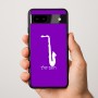 כיסוי בעיצוב אישי עם השם שלך לדגם - Google Pixel 9a 5G בעיצוב סקסופון