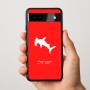 כיסוי בעיצוב אישי עם השם שלך לדגם - Google Pixel 9a 5G בעיצוב כריש ראש פטיש