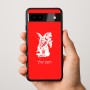 כיסוי בעיצוב אישי עם השם שלך לדגם - Google Pixel 9a 5G בעיצוב ארנב מחזיק גזר
