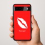 כיסוי בעיצוב אישי עם השם שלך לדגם - Google Pixel 9a 5G בעיצוב שפתיים - נשיקה