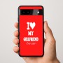 כיסוי בעיצוב אישי עם השם שלך לדגם - Google Pixel 9a 5G בעיצוב אוהב את החברה שלי