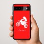 כיסוי בעיצוב אישי עם השם שלך לדגם - Google Pixel 9a 5G בעיצוב מוטוקרוס