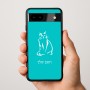 כיסוי בעיצוב אישי עם השם שלך לדגם - Google Pixel 9a 5G בעיצוב חתול