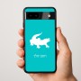 כיסוי בעיצוב אישי עם השם שלך לדגם - Google Pixel 9a 5G בעיצוב תנין