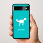 כיסוי בעיצוב אישי עם השם שלך לדגם - Google Pixel 9a 5G בעיצוב דינוזאור
