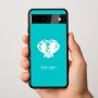 כיסוי בעיצוב אישי עם השם שלך לדגם - Google Pixel 9a 5G בעיצוב ראש פיל