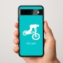 כיסוי בעיצוב אישי עם השם שלך לדגם - Google Pixel 9a 5G בעיצוב רוכב אופניים
